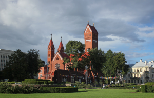 Red Church in Minsk, Belarus