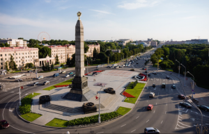 Victory Square in Minsk, Belarus